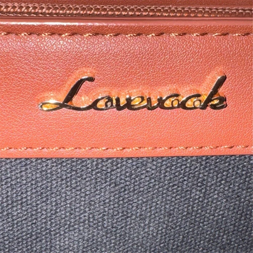 LOVEVOOK‎ Laptop Tote Computer Office Bag Womens Large 15.6” Black Brown Trim